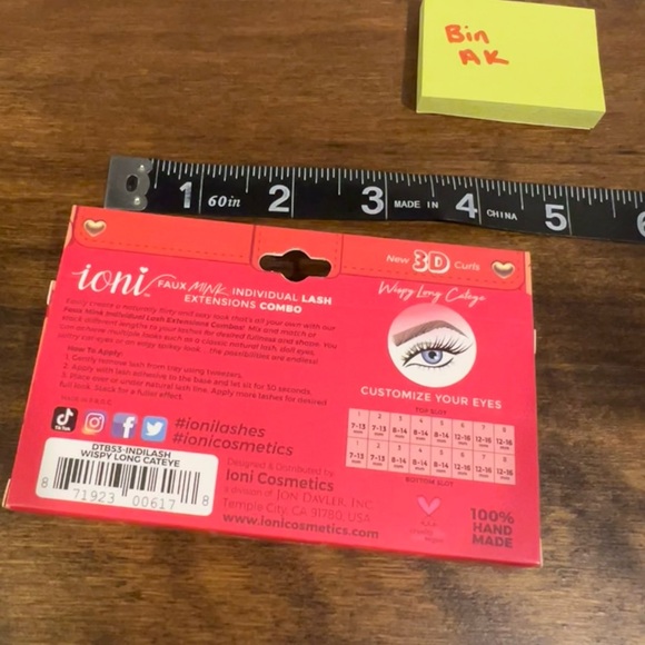 5/$20 IONI 3D Curl Faux Mink Eyelash Extensions Wispy long cateye ak - Picture 2 of 2